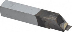 Accupro - 3/8 x 3/8" Shank, Full Radius Cutoff, Cutoff & Grooving Single Point Tool Bit - GS-018F, Grade Micrograin, 0.018" Groove Width, 0.06" Depth of Cut - Exact Tool & Supply