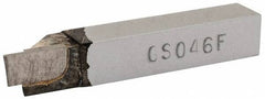 Accupro - 3/8 x 3/8" Shank, Full Radius Cutoff, Cutoff & Grooving Single Point Tool Bit - GS-046F, Grade Micrograin, 0.046" Groove Width, 0.15" Depth of Cut - Exact Tool & Supply
