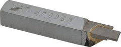 Accupro - 3/8 x 3/8" Shank, Full Radius Cutoff, Cutoff & Grooving Single Point Tool Bit - GS-054F, Grade Micrograin, 0.054" Groove Width, 0.18" Depth of Cut - Exact Tool & Supply
