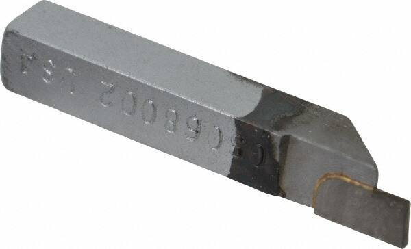 Accupro - 3/8 x 3/8" Shank, Cutoff & Grooving Single Point Tool Bit - GS-068002, Grade Micrograin, 0.068" Groove Width, 0.21" Depth of Cut - Exact Tool & Supply