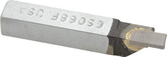 Accupro - 3/8 x 3/8" Shank, Full Radius Cutoff, Cutoff & Grooving Single Point Tool Bit - GS-068F, Grade Micrograin, 0.068" Groove Width, 0.21" Depth of Cut - Exact Tool & Supply