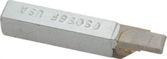 Accupro - 3/8 x 3/8" Shank, Full Radius Cutoff, Cutoff & Grooving Single Point Tool Bit - GS-096F, Grade Micrograin, 0.096" Groove Width, 0.3" Depth of Cut - Exact Tool & Supply