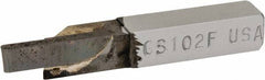 Accupro - 3/8 x 3/8" Shank, Full Radius Cutoff, Cutoff & Grooving Single Point Tool Bit - GS-102F, Grade Micrograin, 0.102" Groove Width, 0.4" Depth of Cut - Exact Tool & Supply