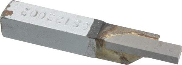 Accupro - 3/8 x 3/8" Shank, Cutoff & Grooving Single Point Tool Bit - GS-122002, Grade Micrograin, 0.122" Groove Width, 0.4" Depth of Cut - Exact Tool & Supply