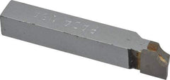Accupro - 2-1/2 Inch Long, 1/8 Inch Radius, Right Hand, Concave, RAD Style Radius Cutting Tool Bit - 3/8 Inch Long Tip, 3/32 Inch Thick, 3/8 Inch Shank Square, Carbide Tip - Exact Tool & Supply