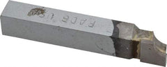 Accupro - 2-1/2 Inch Long, 3/16 Inch Radius, Right Hand, Concave, RAD Style Radius Cutting Tool Bit - 3/8 Inch Long Tip, 3/32 Inch Thick, 3/8 Inch Shank Square, Carbide Tip - Exact Tool & Supply