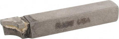 Accupro - 2-1/2 Inch Long, 1/4 Inch Radius, Right Hand, Concave, RAD Style Radius Cutting Tool Bit - 3/8 Inch Long Tip, 3/32 Inch Thick, 3/8 Inch Shank Square, Carbide Tip - Exact Tool & Supply