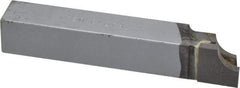 Accupro - 4-1/2 Inch Long, 13/32 Inch Radius, Right Hand, Concave, RAD Style Radius Cutting Tool Bit - 3/4 Inch Long Tip, 3/16 Inch Thick, 3/4 Inch Shank Square, Carbide Tip - Exact Tool & Supply