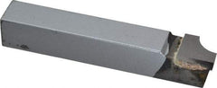Accupro - 4-1/2 Inch Long, 7/16 Inch Radius, Right Hand, Concave, RAD Style Radius Cutting Tool Bit - 3/4 Inch Long Tip, 3/16 Inch Thick, 3/4 Inch Shank Square, Carbide Tip - Exact Tool & Supply