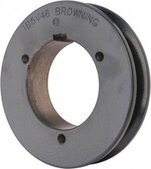Browning - 1 Groove, 5/8 to 2-1/4 Bore Diam, 4.88" Outside Diam, QD Bushed V Belt Sheave - 4.7 5V Diam Belt Pitch - Exact Tool & Supply