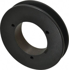 Browning - 1 Groove, 5/8 to 2-1/4 Bore Diam, 5.08" Outside Diam, QD Bushed V Belt Sheave - 4.9 5V Diam Belt Pitch - Exact Tool & Supply