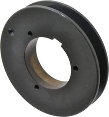 Browning - 1 Groove, 5/8 to 2-1/4 Bore Diam, 5.48" Outside Diam, QD Bushed V Belt Sheave - 5.3 5V Diam Belt Pitch - Exact Tool & Supply