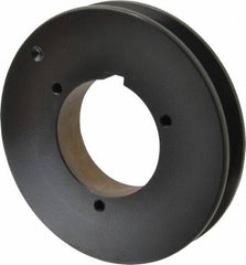 Browning - 1 Groove, 5/8 to 2-1/4 Bore Diam, 5.68" Outside Diam, QD Bushed V Belt Sheave - 5.5 5V Diam Belt Pitch - Exact Tool & Supply