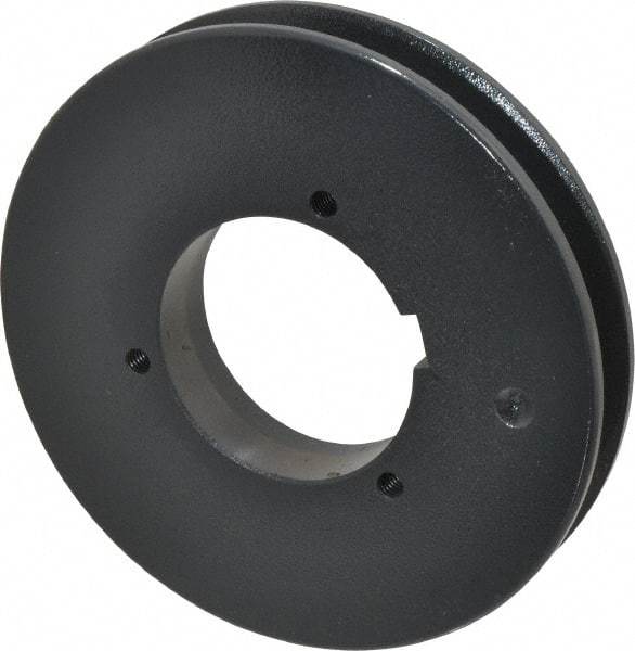 Browning - 1 Groove, 5/8 to 2-1/4 Bore Diam, 6.08" Outside Diam, QD Bushed V Belt Sheave - 5.9 5V Diam Belt Pitch - Exact Tool & Supply