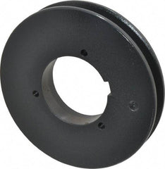 Browning - 1 Groove, 5/8 to 2-1/4 Bore Diam, 6.08" Outside Diam, QD Bushed V Belt Sheave - 5.9 5V Diam Belt Pitch - Exact Tool & Supply