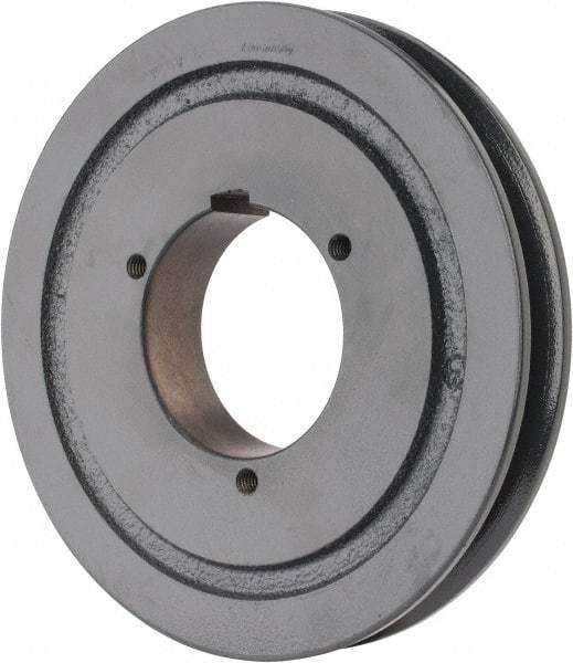 Browning - 1 Groove, 5/8 to 2-1/4 Bore Diam, 6.88" Outside Diam, QD Bushed V Belt Sheave - 6.7 5V Diam Belt Pitch - Exact Tool & Supply