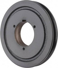 Browning - 1 Groove, 5/8 to 2-1/4 Bore Diam, 7.08" Outside Diam, QD Bushed V Belt Sheave - 6.9 5V Diam Belt Pitch - Exact Tool & Supply
