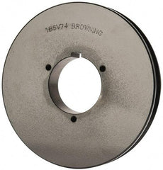 Browning - 1 Groove, 5/8 to 2-1/4 Bore Diam, 7.68" Outside Diam, QD Bushed V Belt Sheave - 7.5 5V Diam Belt Pitch - Exact Tool & Supply