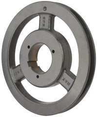 Browning - 1 Groove, 5/8 to 2-1/4 Bore Diam, 9.68" Outside Diam, QD Bushed V Belt Sheave - 9.5 5V Diam Belt Pitch - Exact Tool & Supply