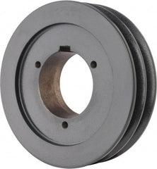 Browning - 2 Groove, 5/8 to 2-1/4 Bore Diam, 6.48" Outside Diam, QD Bushed V Belt Sheave - 6.3 5V Diam Belt Pitch - Exact Tool & Supply
