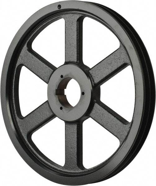 Browning - 2 Groove, 5/8 to 2-1/4 Bore Diam, 15.68" Outside Diam, QD Bushed V Belt Sheave - 15.5 5V Diam Belt Pitch - Exact Tool & Supply