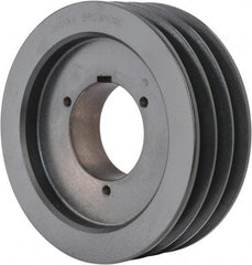 Browning - 3 Groove, 5/8 to 2-1/4 Bore Diam, 6.88" Outside Diam, QD Bushed V Belt Sheave - 6.7 5V Diam Belt Pitch - Exact Tool & Supply