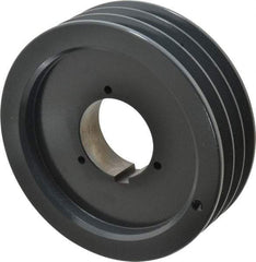 Browning - 3 Groove, 5/8 to 2-1/4 Bore Diam, 7.68" Outside Diam, QD Bushed V Belt Sheave - 7.5 5V Diam Belt Pitch - Exact Tool & Supply