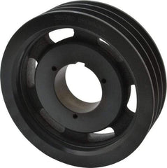Browning - 3 Groove, 5/8 to 2-1/4 Bore Diam, 8.28" Outside Diam, QD Bushed V Belt Sheave - 8.1 5V Diam Belt Pitch - Exact Tool & Supply