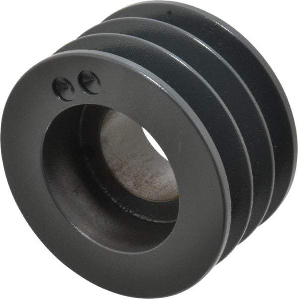 Browning - 3 Groove, 1/2 to 2-7/16 Bore Diam, 4.48" Outside Diam, QD Bushed V Belt Sheave - 4.3 5V Diam Belt Pitch - Exact Tool & Supply