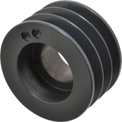 Browning - 3 Groove, 1/2 to 2-7/16 Bore Diam, 4.48" Outside Diam, QD Bushed V Belt Sheave - 4.3 5V Diam Belt Pitch - Exact Tool & Supply
