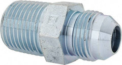 Voss - 3/4-16 x 1/2 Male Thread, Zinc Plated Carbon Steel Industrial Pipe Adapter - MJIC x MBSPT - Exact Tool & Supply