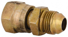 Voss - 3/4-16 Male Thread x 13/16-16 Female Thread, Zinc Plated Carbon Steel Industrial Pipe Adapter - MJIC x FORFS - Exact Tool & Supply