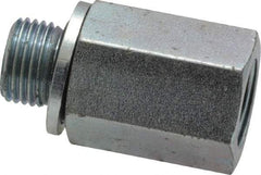 Voss - 1/8 Male Thread x 1/8 Female Thread, Zinc Plated Carbon Steel Industrial Pipe Adapter - MBSPP x FNPT - Exact Tool & Supply