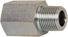 Voss - 3/8 Male Thread x 3/8 Female Thread, Zinc Plated Carbon Steel Industrial Pipe Adapter - MBSPT x FNPT - Exact Tool & Supply