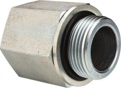 Voss - M33x2 Male Thread x 1 Female Thread, Zinc Plated Carbon Steel Industrial Pipe Adapter - Male Metric x FNPT - Exact Tool & Supply