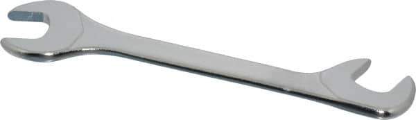 Facom - 12mm Stubby Extra Thin Open End Wrench - 3-15/16" OAL, Double End, Satin Finish, 15° & 75° Head Angle - Exact Tool & Supply