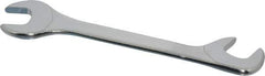 Facom - 12mm Stubby Extra Thin Open End Wrench - 3-15/16" OAL, Double End, Satin Finish, 15° & 75° Head Angle - Exact Tool & Supply