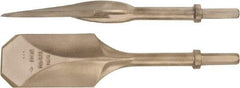 Ampco - 4-1/2" Head Width, 20" OAL, 3-1/4" Shank Diam, Digging Chisel - Hex Drive, Hex Shank - Exact Tool & Supply