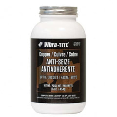 Vibra-Tite - 16 oz Jar, Copper Anti-Seize Lubricant, with Brush Cap - Exact Tool & Supply