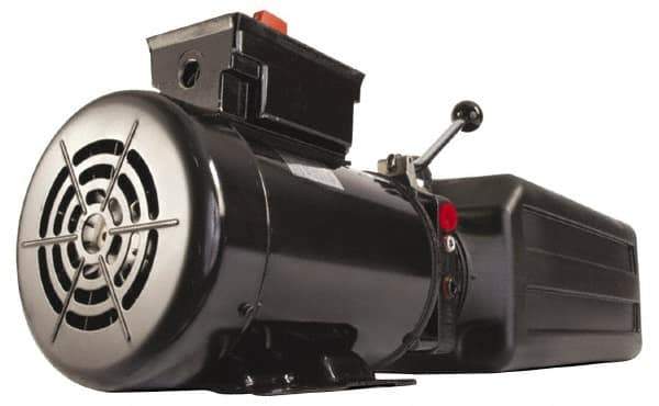 Stone - 2,300 Max psi, 1.5 GPM, Hydraulic Power Unit - 6.5 Qt Tank, 23.46" Long x 6.9" Wide x 10.8" High, 9/16-18 SAE Port Size, 1 Phase, 115 VAC, 15 Amp - Exact Tool & Supply