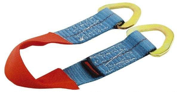 Erickson Manufacturing - 2' Long x 2" Wide, 10,000 Lb Basket Capacity, Polyester Web Sling - Blue - Exact Tool & Supply