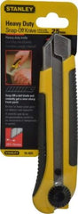 Stanley - Snap Utility Knife - 5-7/16" Blade, Yellow & Black ABS/Rubber Handle, 1 Blade Included - Exact Tool & Supply