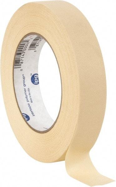 Intertape - 1" Wide x 60 Yd Long Tan Paper Masking Tape - Series PG5, 6.3 mil Thick, 25 In/Lb Tensile Strength - Exact Tool & Supply