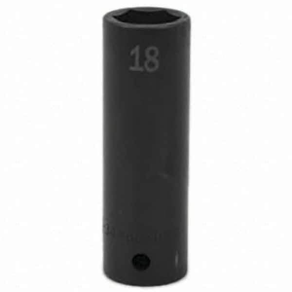 SK - Impact Socket - 1/2"DR 18MM DEEP IMPACT SOCKET - Exact Tool & Supply