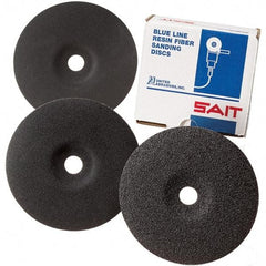 Sait - 7" Diam 7/8" Hole 220 Grit Fiber Disc - Very Fine Grade, Silicon Carbide - Exact Tool & Supply