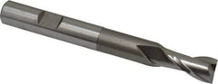 Hertel - 3/8", 3/4" LOC, 3/8" Shank Diam, 3-5/16" OAL, 2 Flute, Cobalt Square End Mill - Single End, Uncoated, Spiral Flute, 30° Helix, Centercutting, Right Hand Cut, Right Hand Flute - Exact Tool & Supply