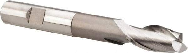 Hertel - 1/2", 1" LOC, 1/2" Shank Diam, 4" OAL, 2 Flute, Cobalt Square End Mill - Single End, Uncoated, Spiral Flute, 30° Helix, Centercutting, Right Hand Cut, Right Hand Flute - Exact Tool & Supply