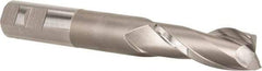 Hertel - 1", 2-1/2" LOC, 1" Shank Diam, 7-1/4" OAL, 2 Flute, Cobalt Square End Mill - Single End, Uncoated, Spiral Flute, 30° Helix, Centercutting, Right Hand Cut, Right Hand Flute - Exact Tool & Supply