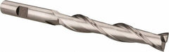 Hertel - 7/16", 2-3/4" LOC, 3/8" Shank Diam, 4-3/4" OAL, 2 Flute, Cobalt Square End Mill - Single End, Uncoated, Spiral Flute, 30° Helix, Centercutting, Right Hand Cut, Right Hand Flute - Exact Tool & Supply