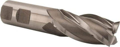 Hertel - 15/16", 1-7/8" LOC, 7/8" Shank Diam, 4-1/8" OAL, 4 Flute, Cobalt Square End Mill - Single End, Uncoated, Spiral Flute, 30° Helix, Centercutting, Right Hand Cut, Right Hand Flute - Exact Tool & Supply